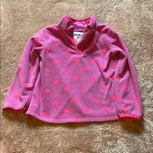 OshKosh fleece purple with pink hearts pullover
